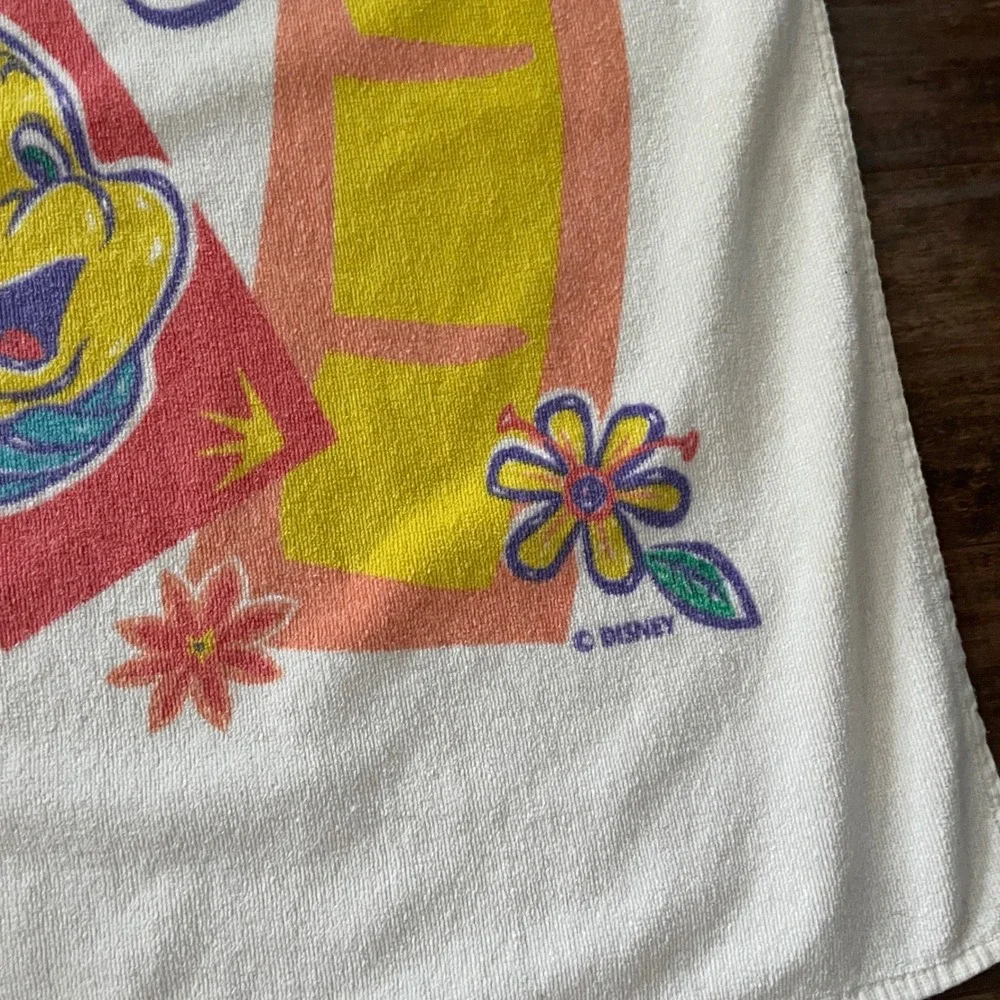 Disney Beach Towel OS White Vintage Little Mermaid Ariel 90s Retro Kidcore